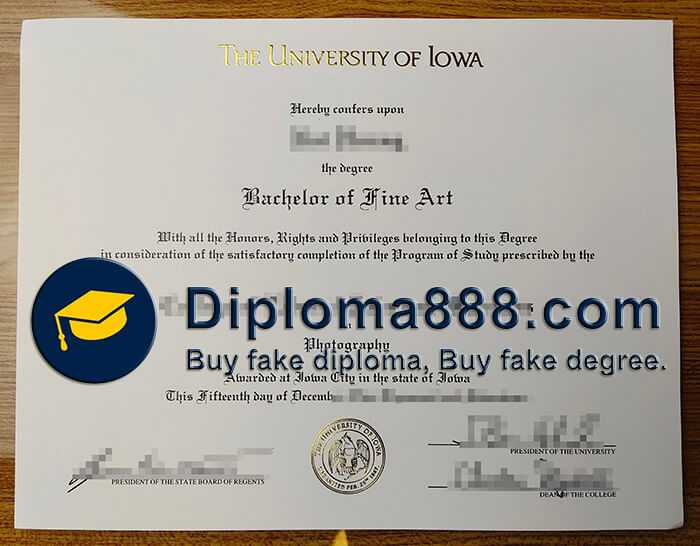 buy fake University of Iowa diploma