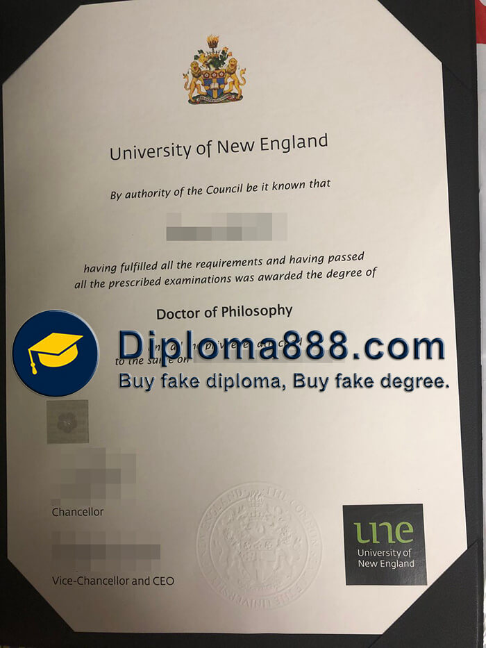fake University of New England degree