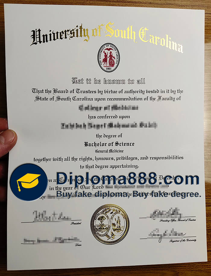 buy fake University of South Carolina degree