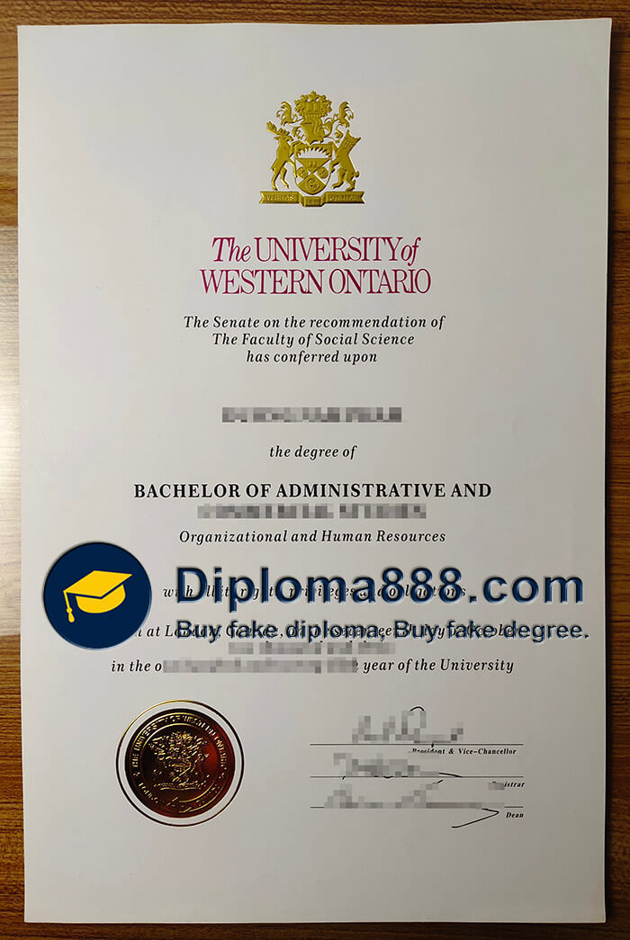 buy fake University of Western Ontario degree