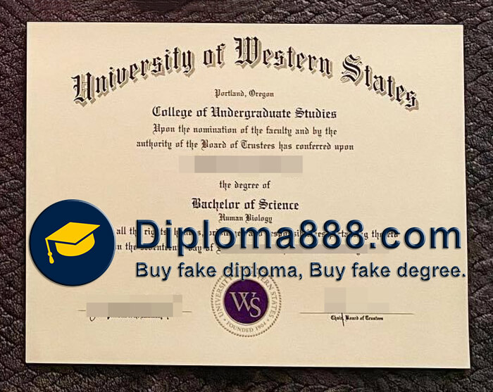 buy fake University of Western States degree