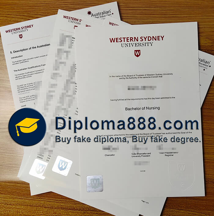 fake Western Sydney University degree