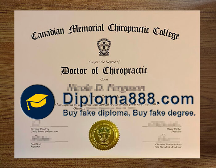 order Canadian Memorial Chiropractic College degree