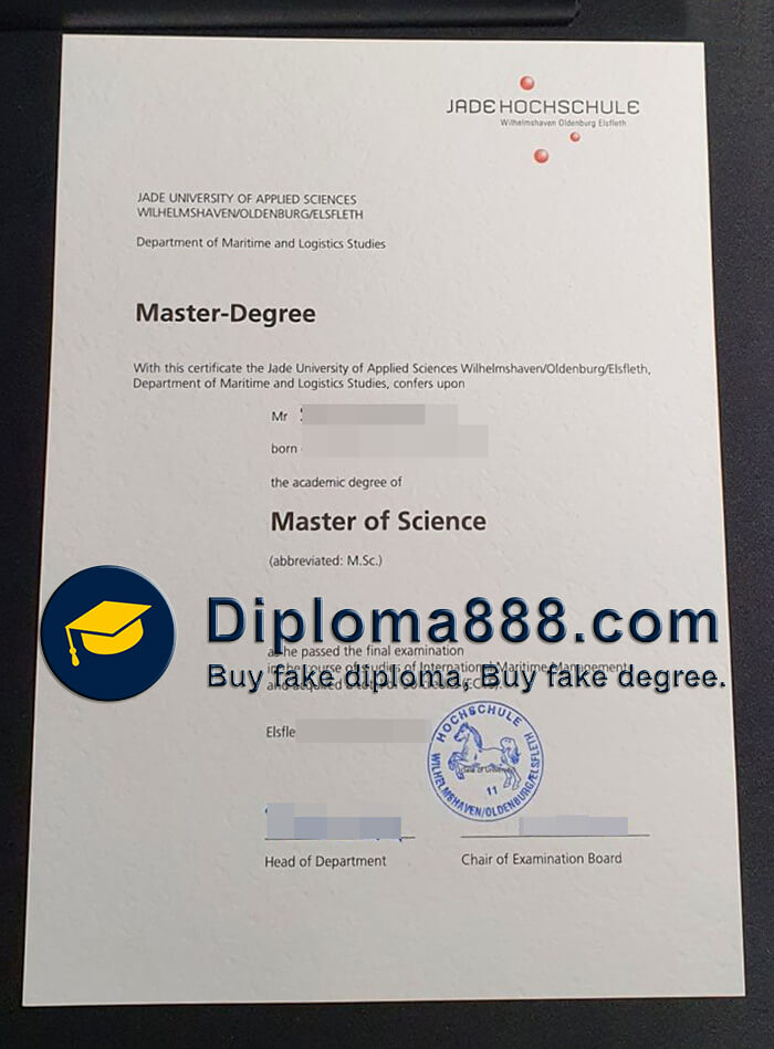 buy Jade Hochschule diploma