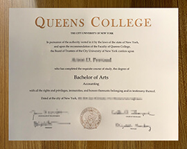 Is it valid to buy a replicate Queens College diploma in USA