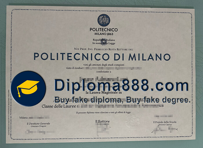 Politecnico Di Milano diploma