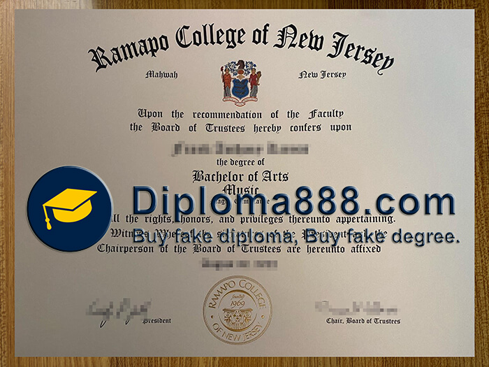 Ramapo College of New Jersey certificate