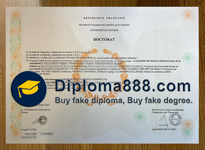 Université de Poitiers diploma