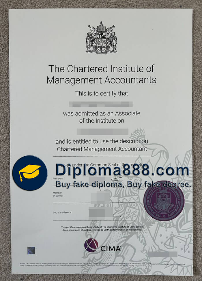 Chartered Institute of Management Accountants certificate