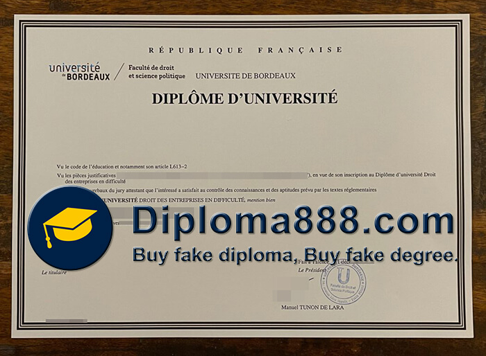 Faculté de droit et science politique de Bordeaux degree
