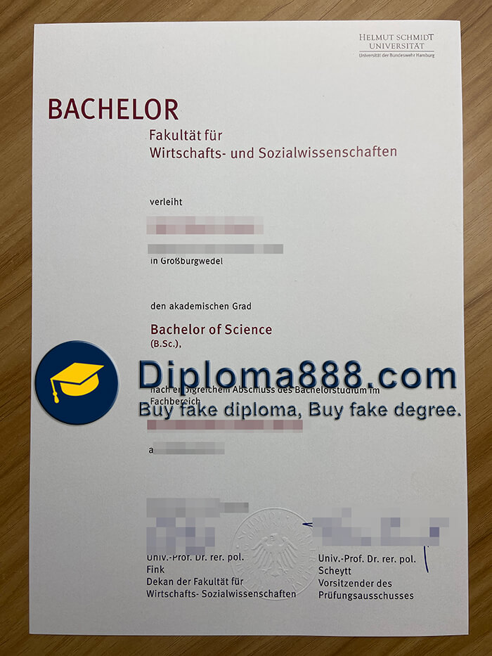 Helmut Schmidt Universität Urkunde