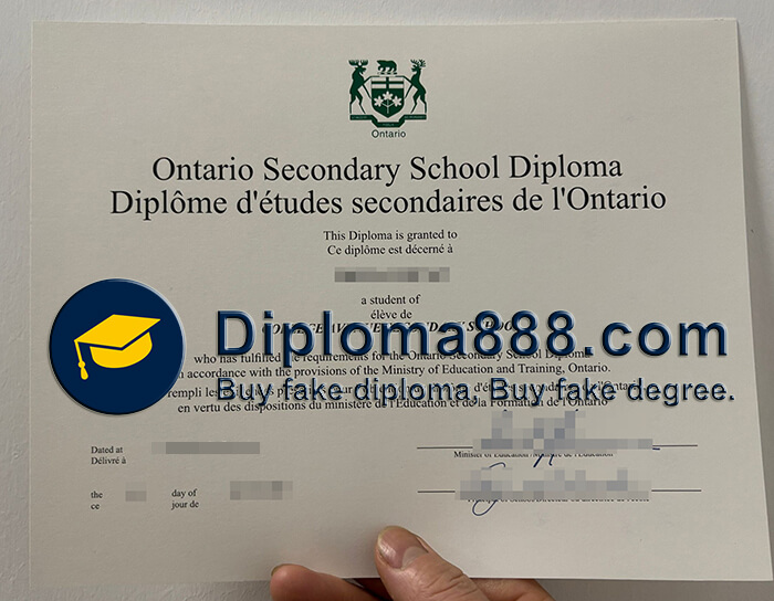 Ontario Secondary School Diploma certificate