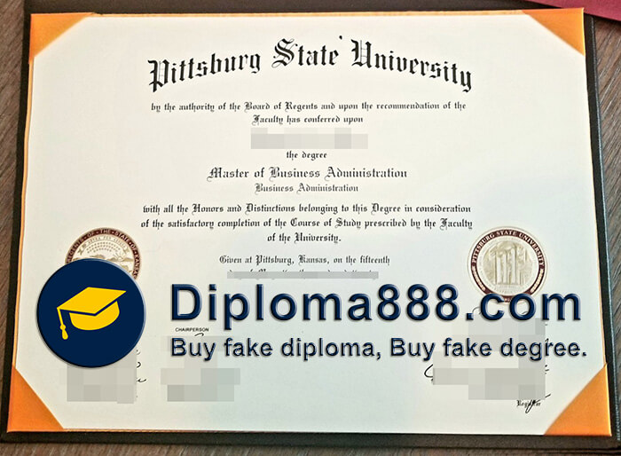 Pittsburg State University diploma