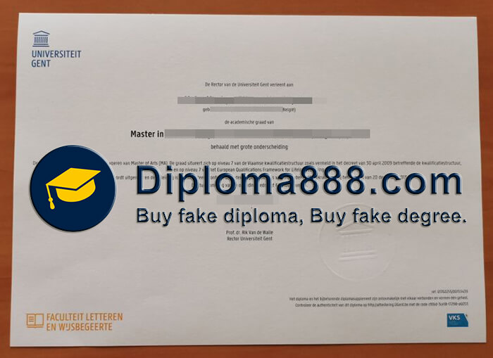 Universiteit Gent diploma