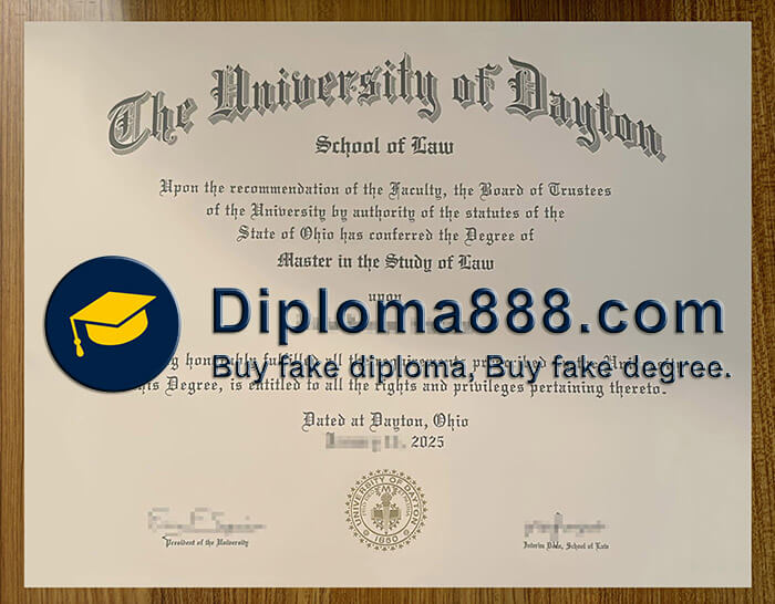 University of Dayton diploma