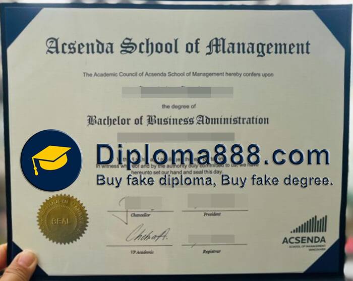 Acsenda School of Management diploma