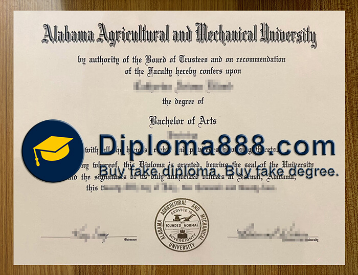Alabama Agricultural and Mechanical University diploma