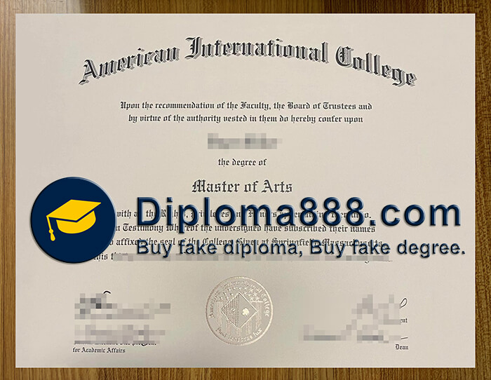 American International College diploma