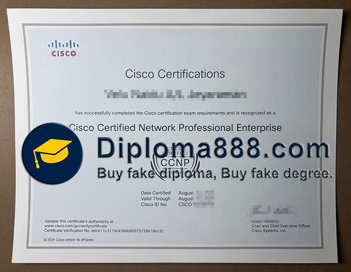 Cisco Certified Network Professional certificate