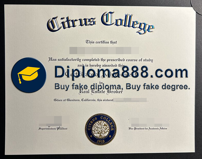 Citrus College diploma