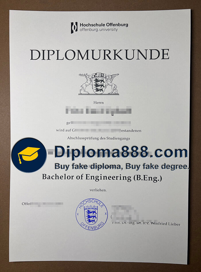Hochschule Offenburg Urkunde