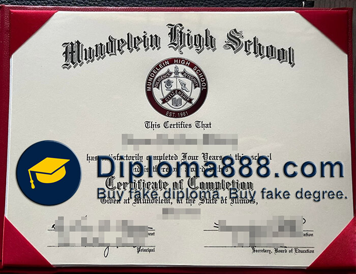 Mundelein High School certificate