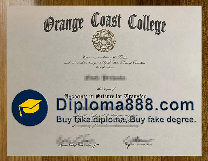 Orange Coast College diploma