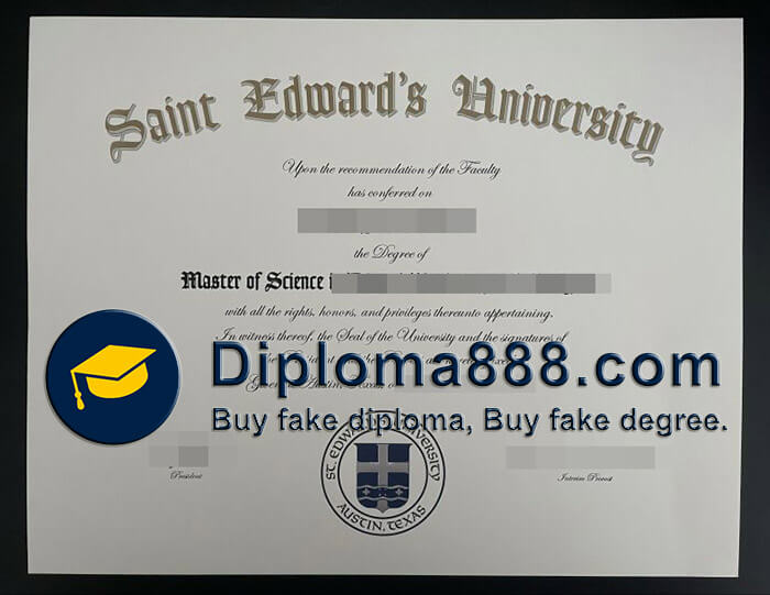 Saint Edward's University diploma