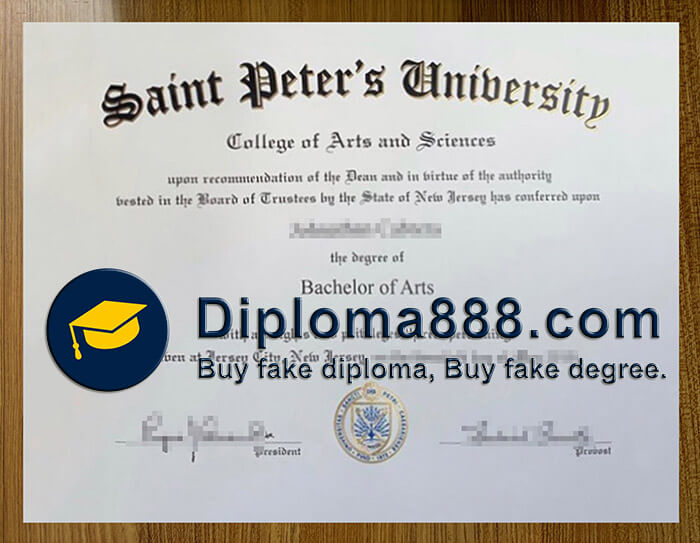 Saint Peter's University diploma