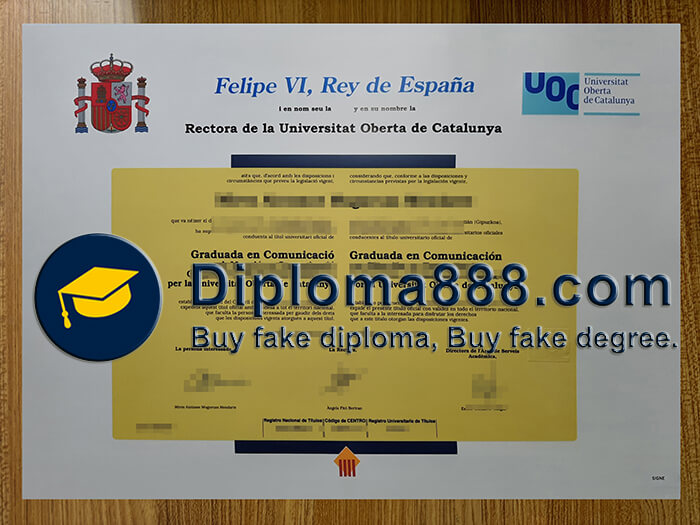 Universitat Oberta de Catalunya diploma