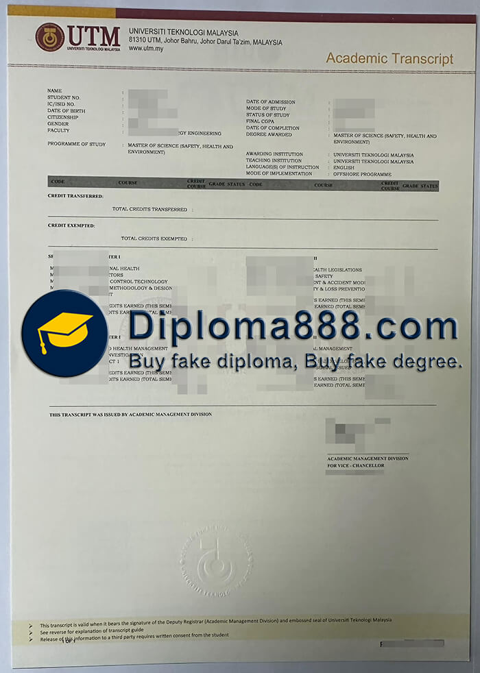 Universiti Technology Malaysia diploma