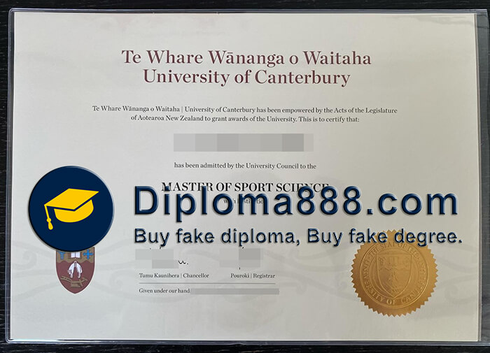 University of Canterbury diploma
