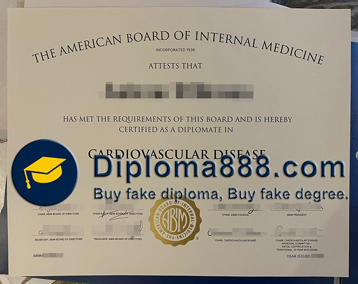American Board of Internal Medicine certificate