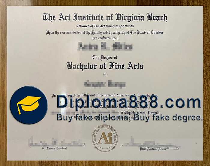 Art Institute of Virginia Beach diploma
