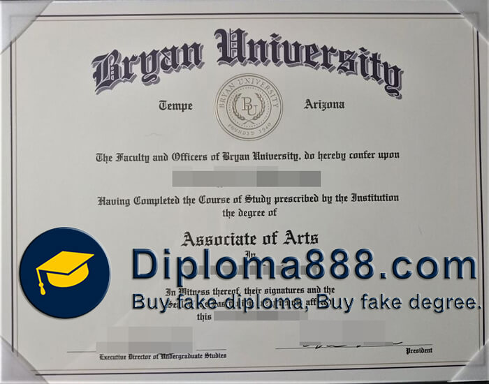 Bryan University diploma