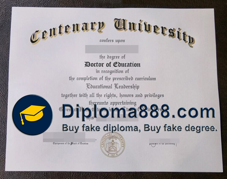Centenary University diploma