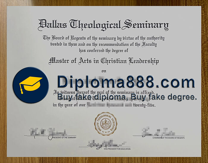 Dallas Theological Seminary diploma