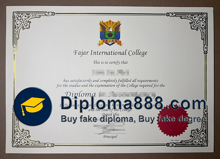 Fajar International College diploma