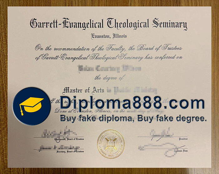 Garrett Evangelical Theological Seminary diploma