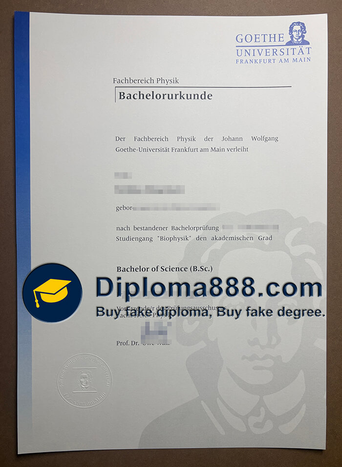 Goethe Universität Frankfurt am Main degree
