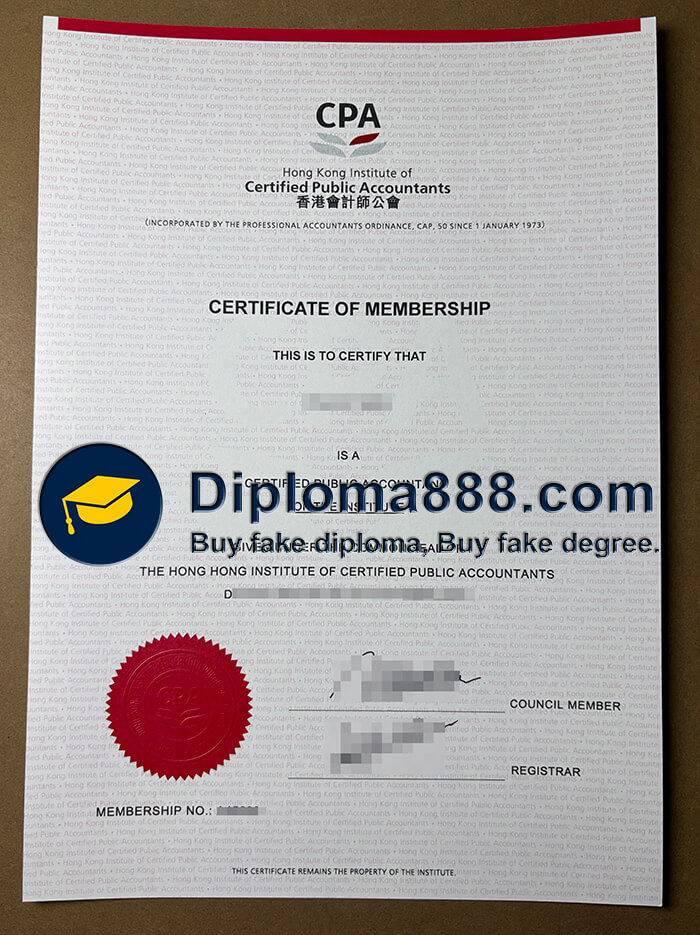 Hong Kong Institute of Certified Public Accountants certificate