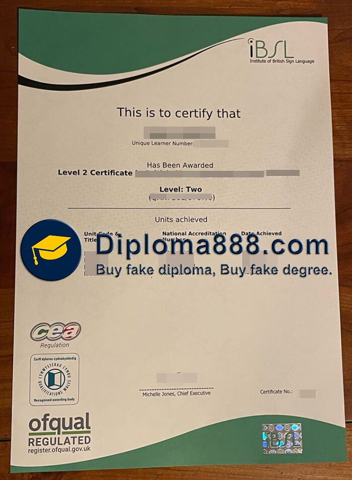 buy iBSL qualifications certificate