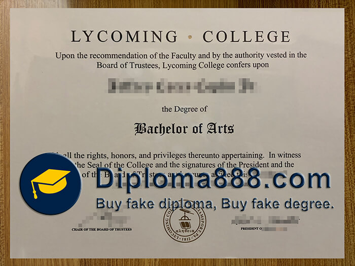 Lycoming College diploma