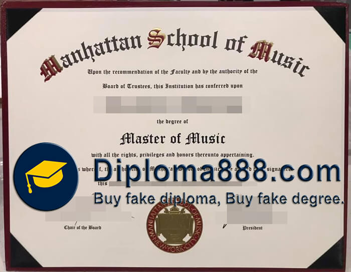 Manhattan School of Music diploma