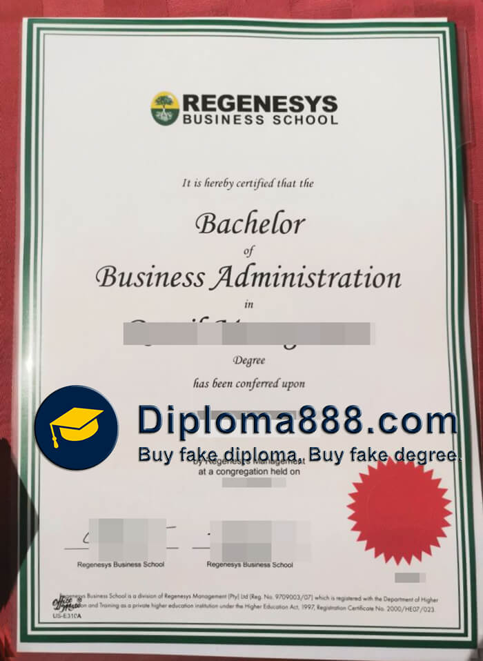 Regenesys Business School diploma