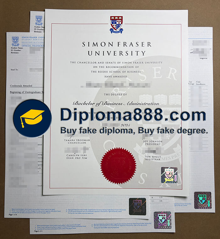 SFU degree transcript