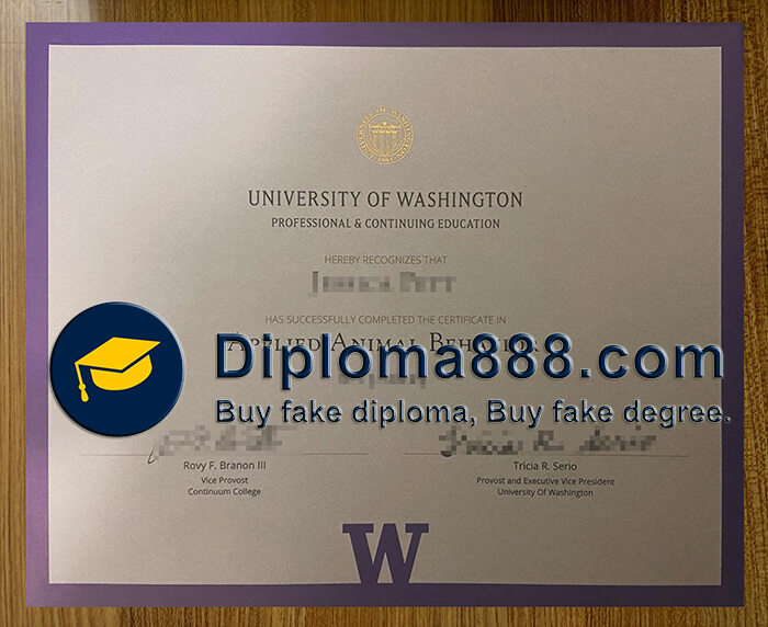 UW Professional Continuing Education diploma