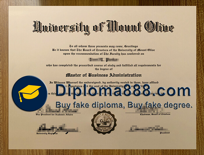 University of Mount Olive diploma