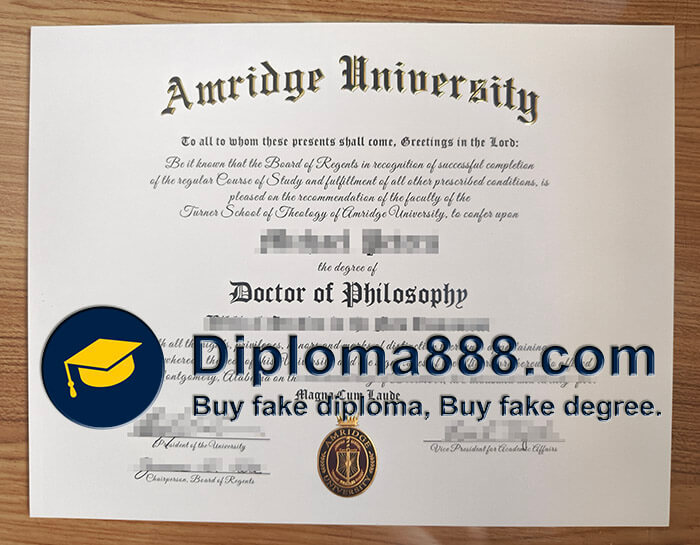 Amridge University diploma