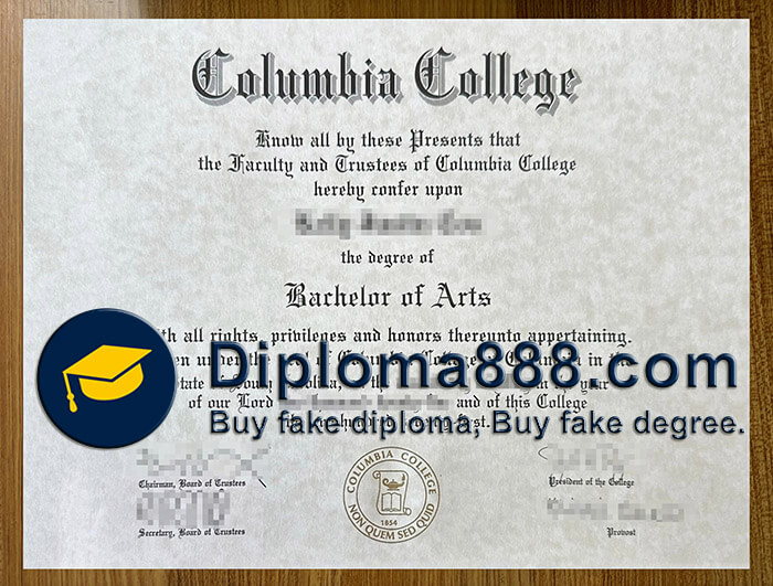 Columbia College diploma